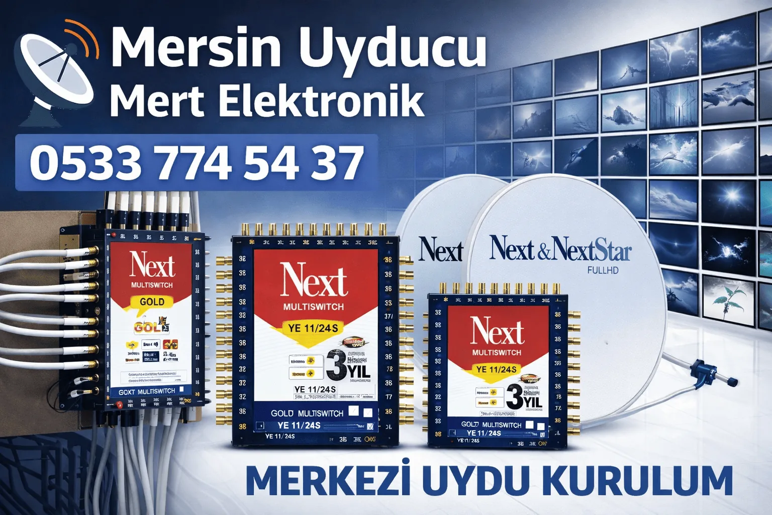 Mersin merkezi uydu teknik destek