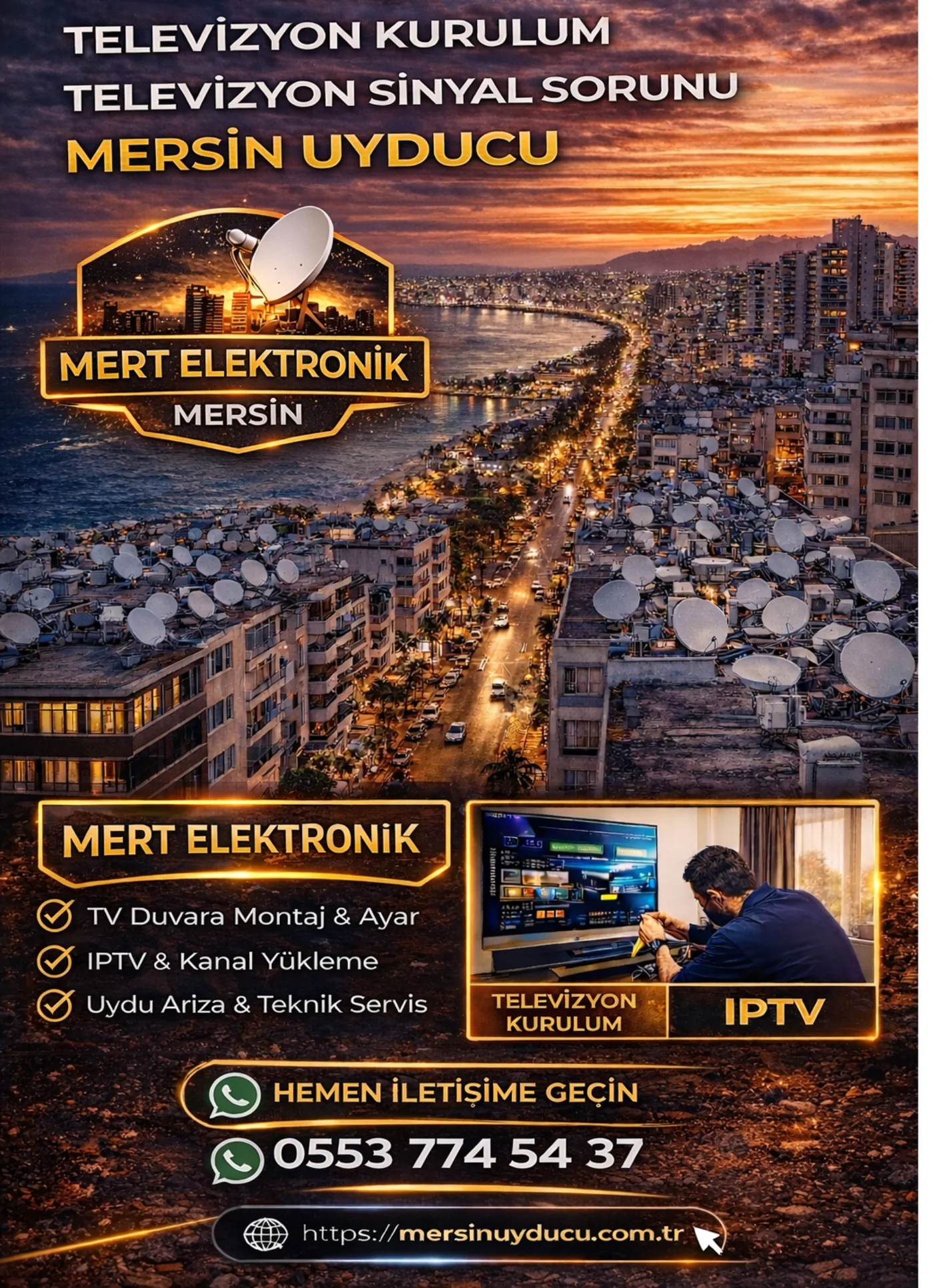 Mersin Uyducu televizyon kurulumu, televizyon sinyal sorunu ve IPTV hizmetleri tanıtım görseli