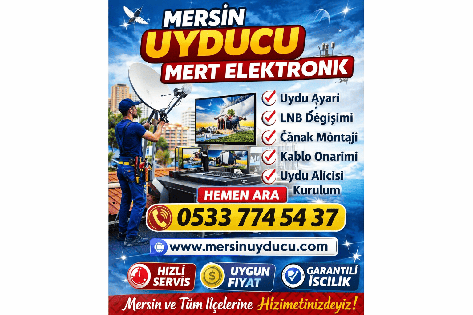 Mersin uydu servisi